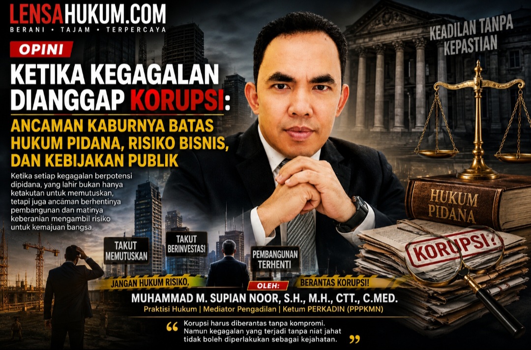 KETIKA KEGAGALAN DIANGGAP KORUPSI: ANCAMAN KABURNYA BATAS HUKUM PIDANA, RISIKO BISNIS, DAN KEBIJAKAN PUBLIK